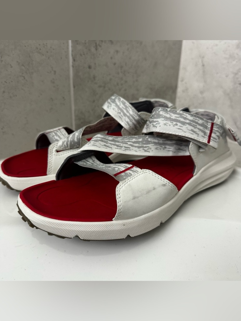 Timberland White and Red Men's Sport Sandals Size 10 Men - Picture 6 of 16